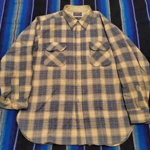 Pendleton Blue and Tan Wool Shirt